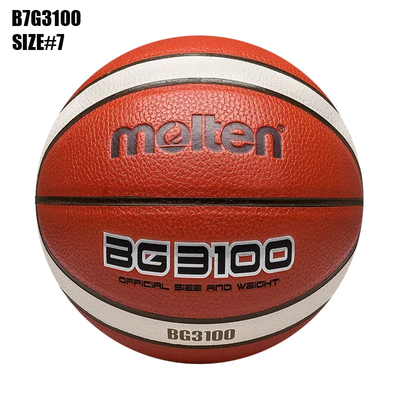Balones de Baloncesto Originales Molten 2027, Tamaño 7/6/5, Material PU, para Juegos en Interiores y Exteriores, Entrenamiento, Hombres y Mujeres, Baloncesto