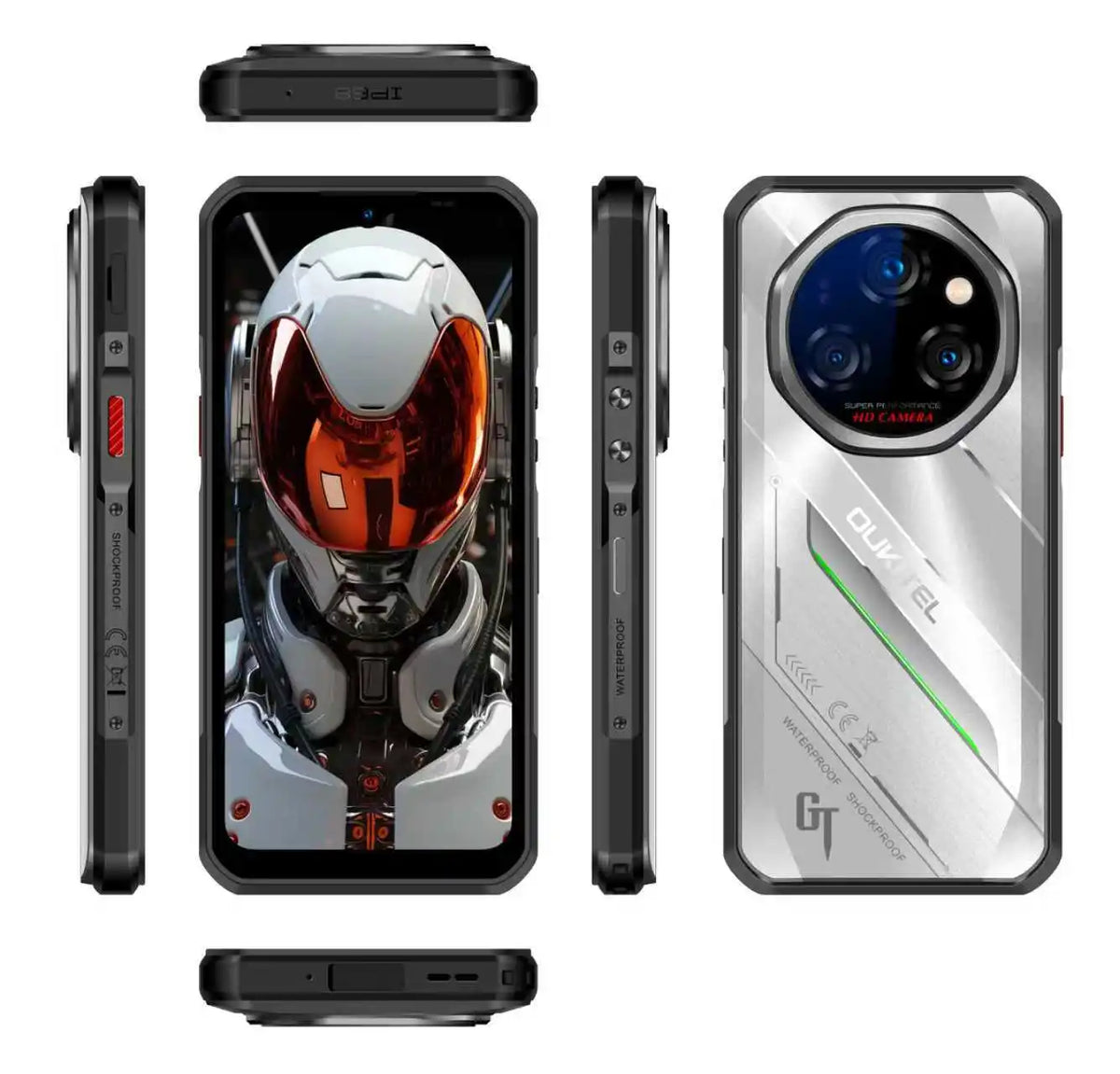 Smartphone resistente OUKITEL WP62, 36 GB de RAM (12+24) expandible, 512 GB de ROM, Android 15, pantalla FHD+ de 6,6", batería grande de 11000 mAh, cámara de 108 MP, carga rápida de 33 W, teléfono móvil desbloqueado con NFC