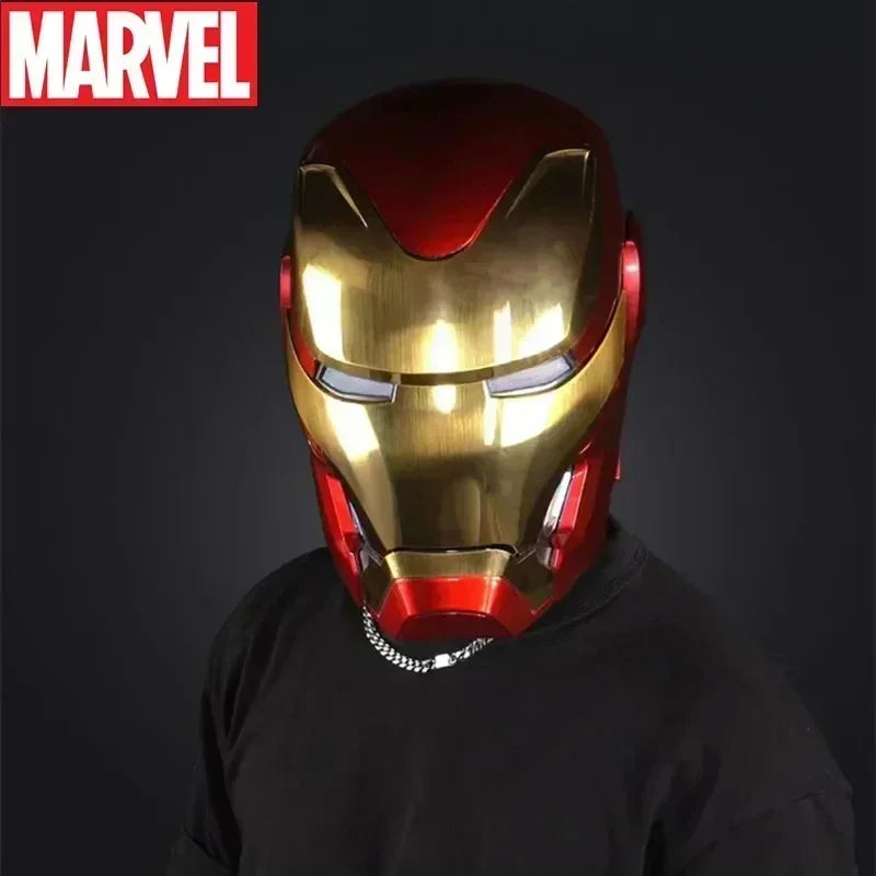 Casco Mecha Iron Man Mk17 Mk5 Pro Max con Control Remoto por Voz, Accesorio de Cosplay para Niños, Decoración Navideña, Regalo de Cumpleaños