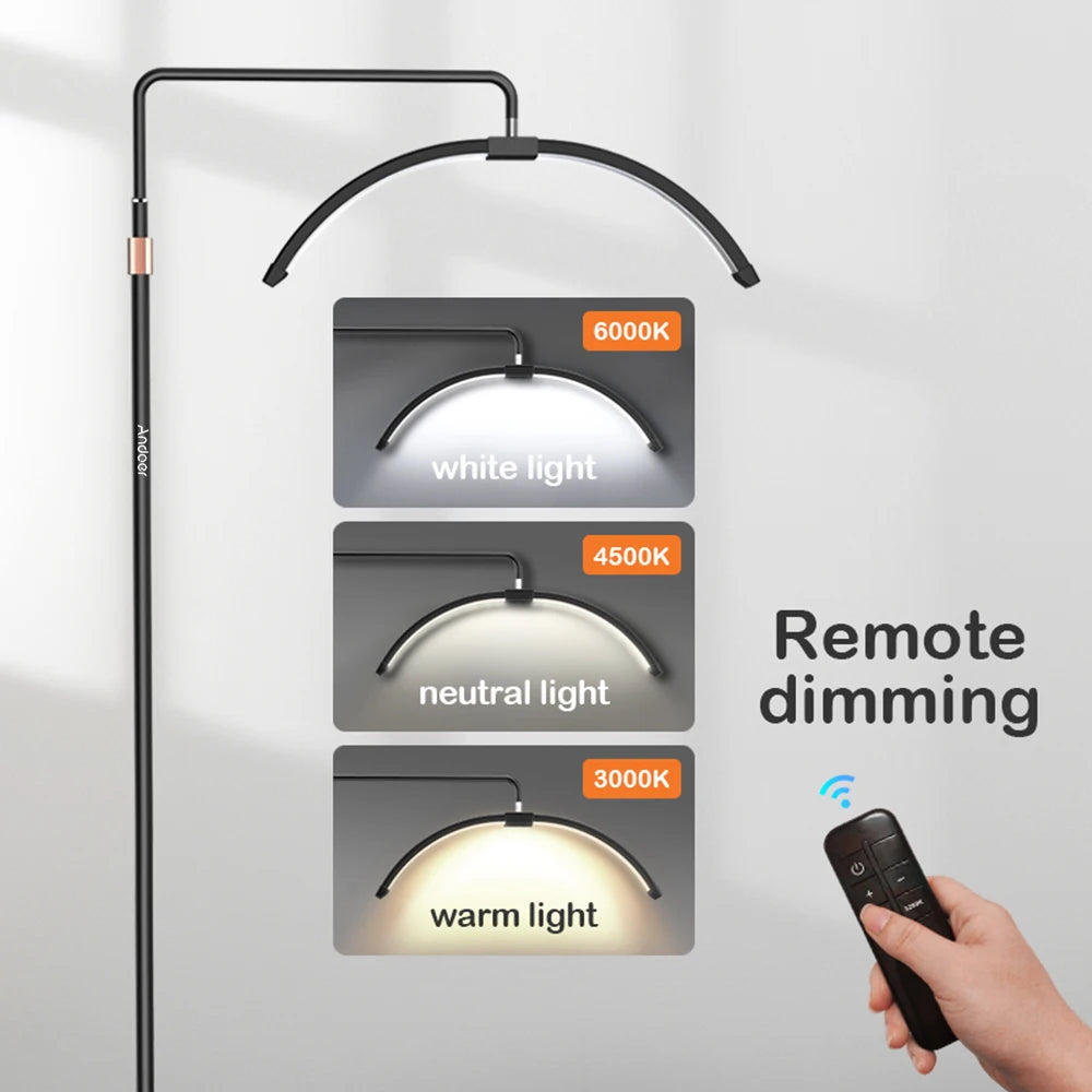 NUEVA Lámpara de Suelo LED de Media Luna de 36W, 3200K-5600K, Regulable, para Video y Teléfono, Luz de Relleno LED para Teléfono