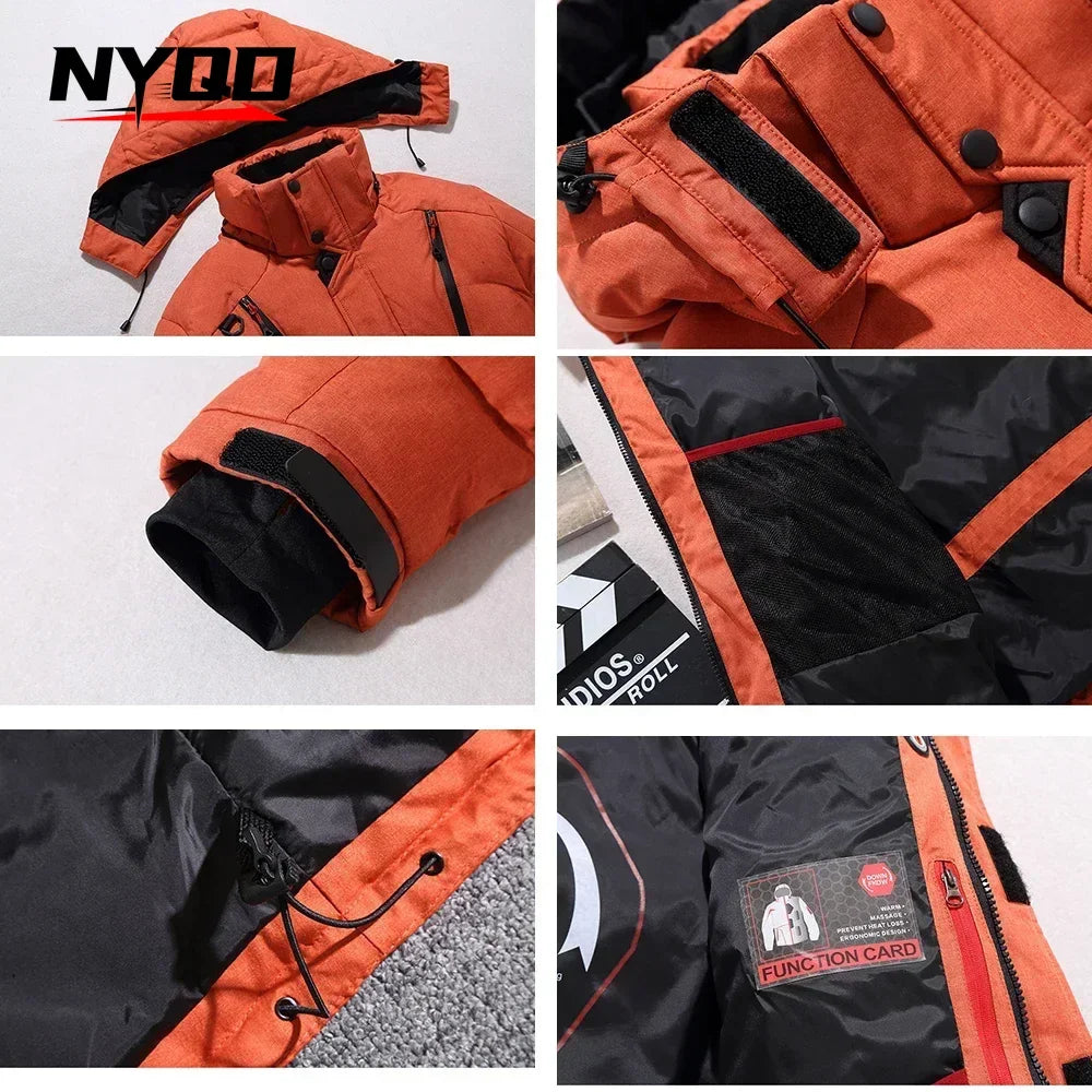 Nuevo Conjunto de Chaqueta y Pantalones de Esquí Térmicos para Invierno, Traje de Snowboard para Hombre, Ropa Abrigada para Moto de Nieve, Overol