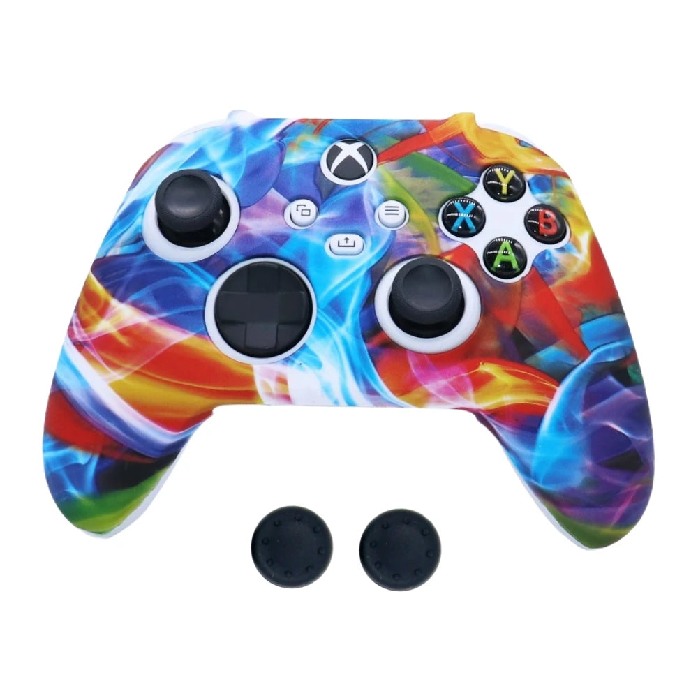 Funda Protectora de Silicona Suave Antideslizante y Antigolpes con Impresión por Transferencia de Agua para Controles de Xbox Series X/S