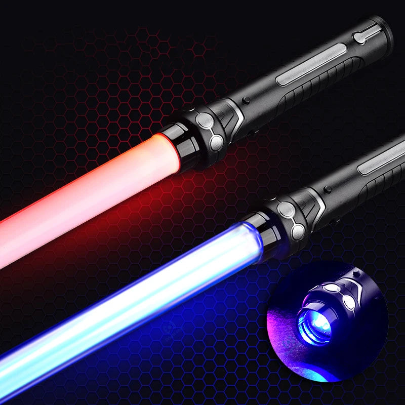 Nuevo sable de luz de 80/66 cm para duelo, espada láser RGB, juguete con 7 colores, sable de luz Force FX para niños, juguete FOC, regalo de espada láser Jedi, 2 unidades