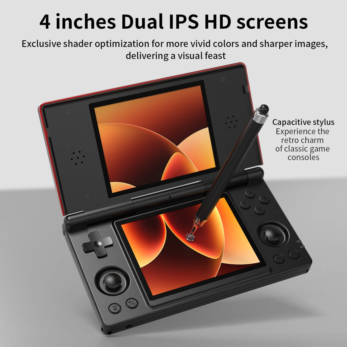 Anbernic RG DS Flip Retro Handheld Game Console 4" IPS Dual Screen Android/Linux Dual OS 4000mAh AI Wifi Streaming RixelHK Gifts