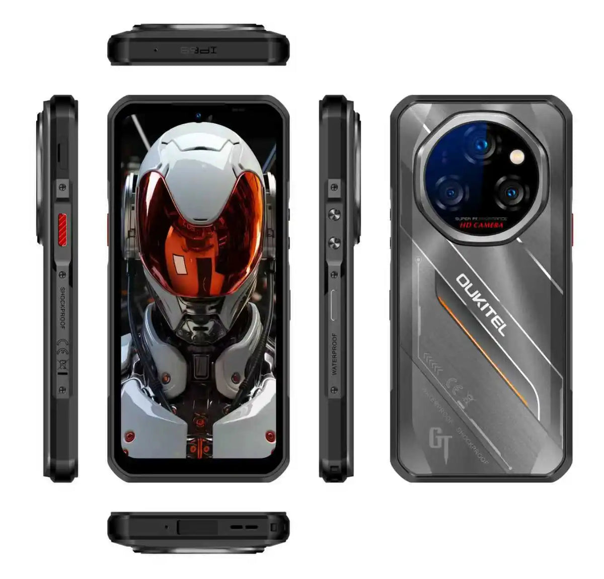 Smartphone resistente OUKITEL WP62, 36 GB de RAM (12+24) expandible, 512 GB de ROM, Android 15, pantalla FHD+ de 6,6", batería grande de 11000 mAh, cámara de 108 MP, carga rápida de 33 W, teléfono móvil desbloqueado con NFC