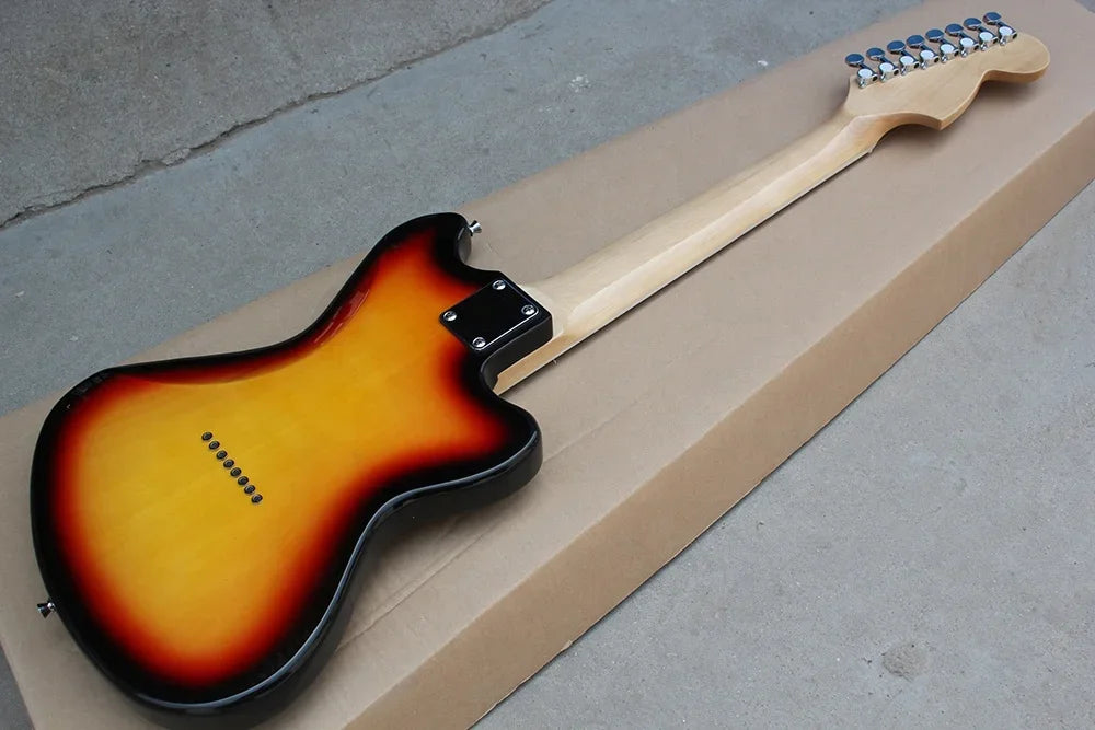 Guitarra Eléctrica Jaguar de 8 Cuerdas para Zurdos, Instrumento Musical de 8 Cuerdas
