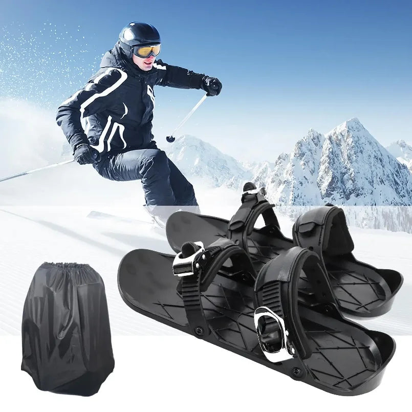 Mini Esquís Snowblades para Nieve, Esquís Cortos para Invierno, Snowskates, Skiboards, Esquís Portátiles y Ligeros, Calzado de Esquí para Deportes al Aire Libre