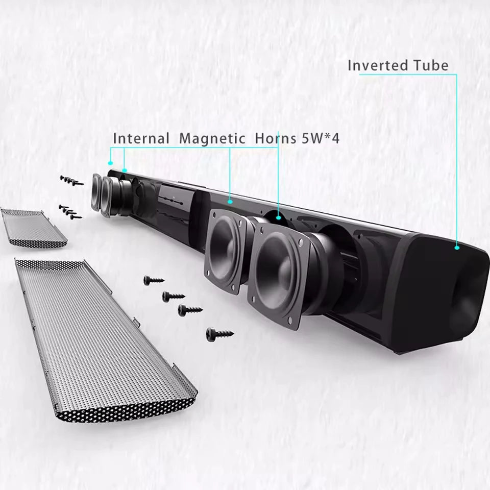 Barra De sonido para TV, Subwoofer, Altavoz Bluetooth, barra De sonido, caja De música, Radio inalámbrica, FM, Caixa De Som Big Bocina Bass Blootooth Coluna