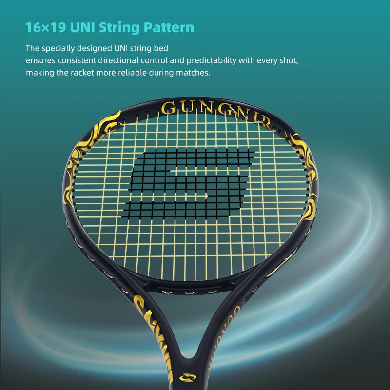 Raqueta de Tenis Profesional SALYWEE Ultraligera 265g, Fibra de Carbono Integral, Proceso de Estampado en Caliente, 55lbs, Equipo de Lujo Universal para Adultos