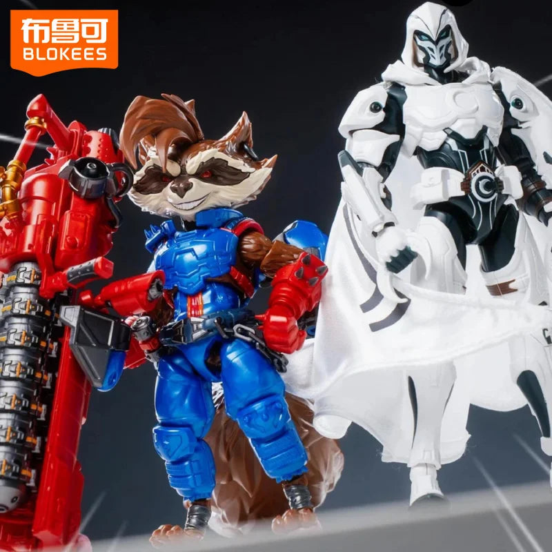 Bloques de Construcción BLOKEES Marvel Rivals, Edición Man Beyond, Rocket Raccoon, Moon Knight, Modelo de Ensamblaje, Juguete Decorativo de Escritorio, Nuevo