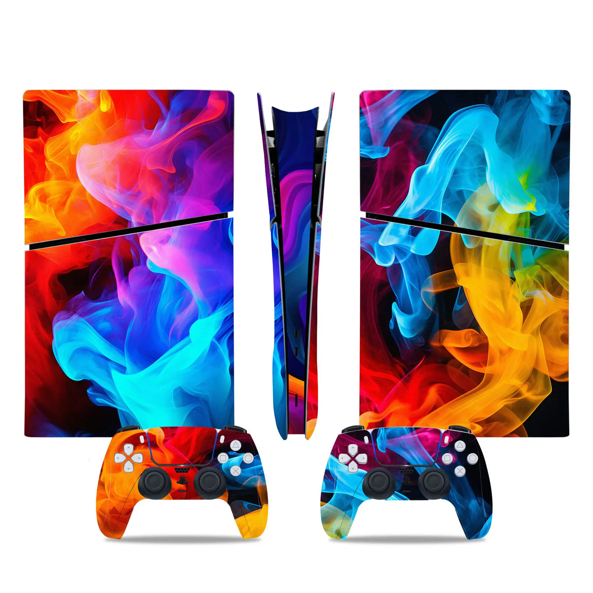 Pegatina de vinilo para PS5 Slim Digital, set completo de cubierta para consola de juegos y mando inalámbrico