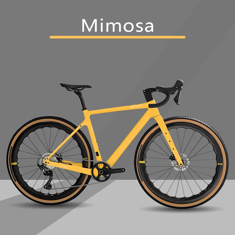 Bicicleta de gravel BXT 700C de fibra de carbono, 11 velocidades GRX-600, ruedas de carbono, manillar de carbono, bicicleta de carretera de gravel completa