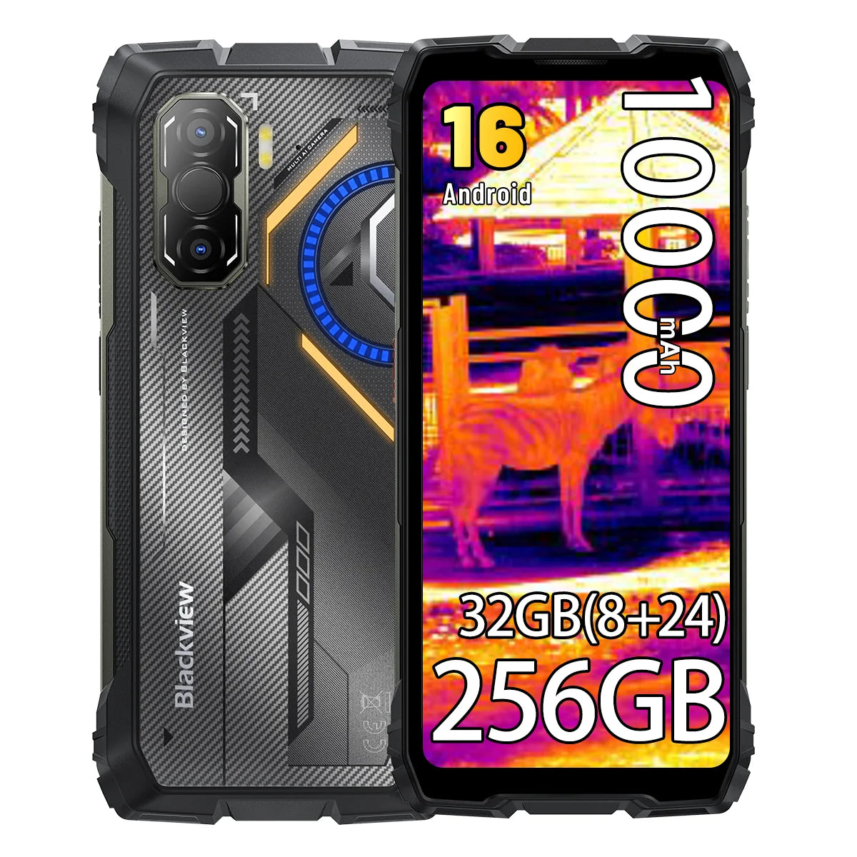 [Shipping From France]  Blackview ROCK 3 Rugged Smartphone Android 16 6.78'' 32GB(8+24)GB+256GB 10000mAh NFC 2.4K Mobile Phone