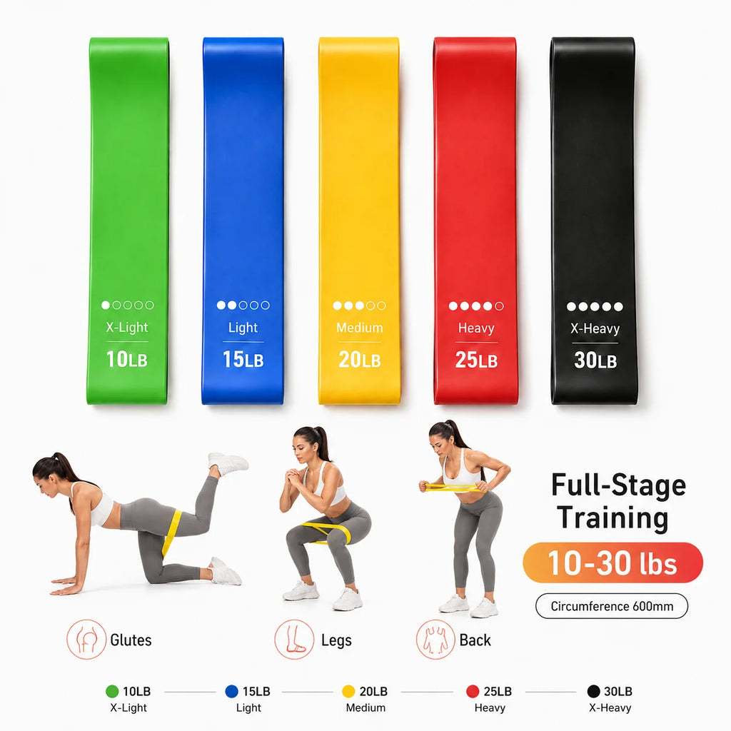 Juego de Bandas de Resistencia, Equipo de Gimnasio para Ejercicio en Casa, Bandas Elásticas para Entrenamiento de Fuerza y Agilidad, Equipo Práctico para Entrenamiento de Gimnasio y Boxeo