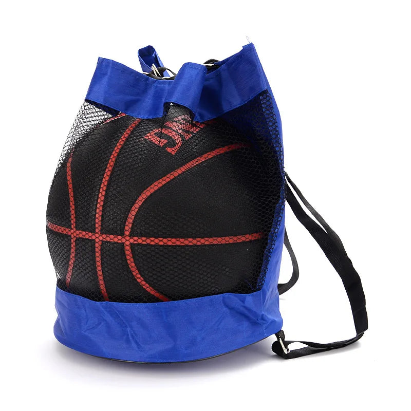 Mochila con cordón para baloncesto, caja para balones de baloncesto, bolsa de red, mochila para guardar balones de fútbol, bolsa para guardar balones de voleibol para uso en exteriores, 32 cm, color negro.