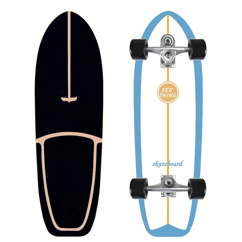 Monopatín de surf individual CX7 de arce para carving, cruiser, longboard, para pumping, deportivo y genial