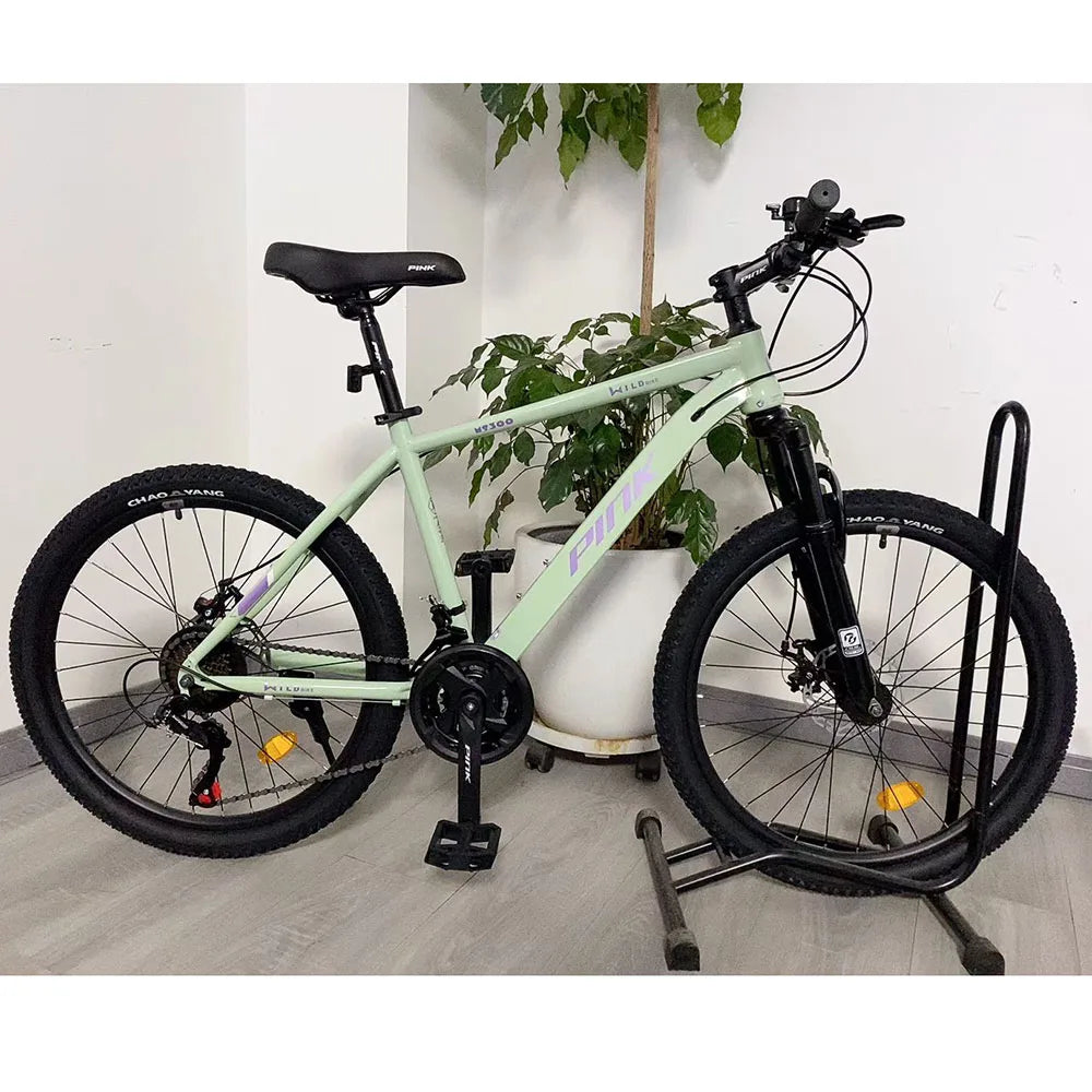 BICICLETA DE MONTAÑA CON CUADRO DE ACERO AL CARBONO DE 29 PULGADAS, 21 VELOCIDADES, FRENO DE DISCO, LISTA PARA COMPETIR, CÓMODA