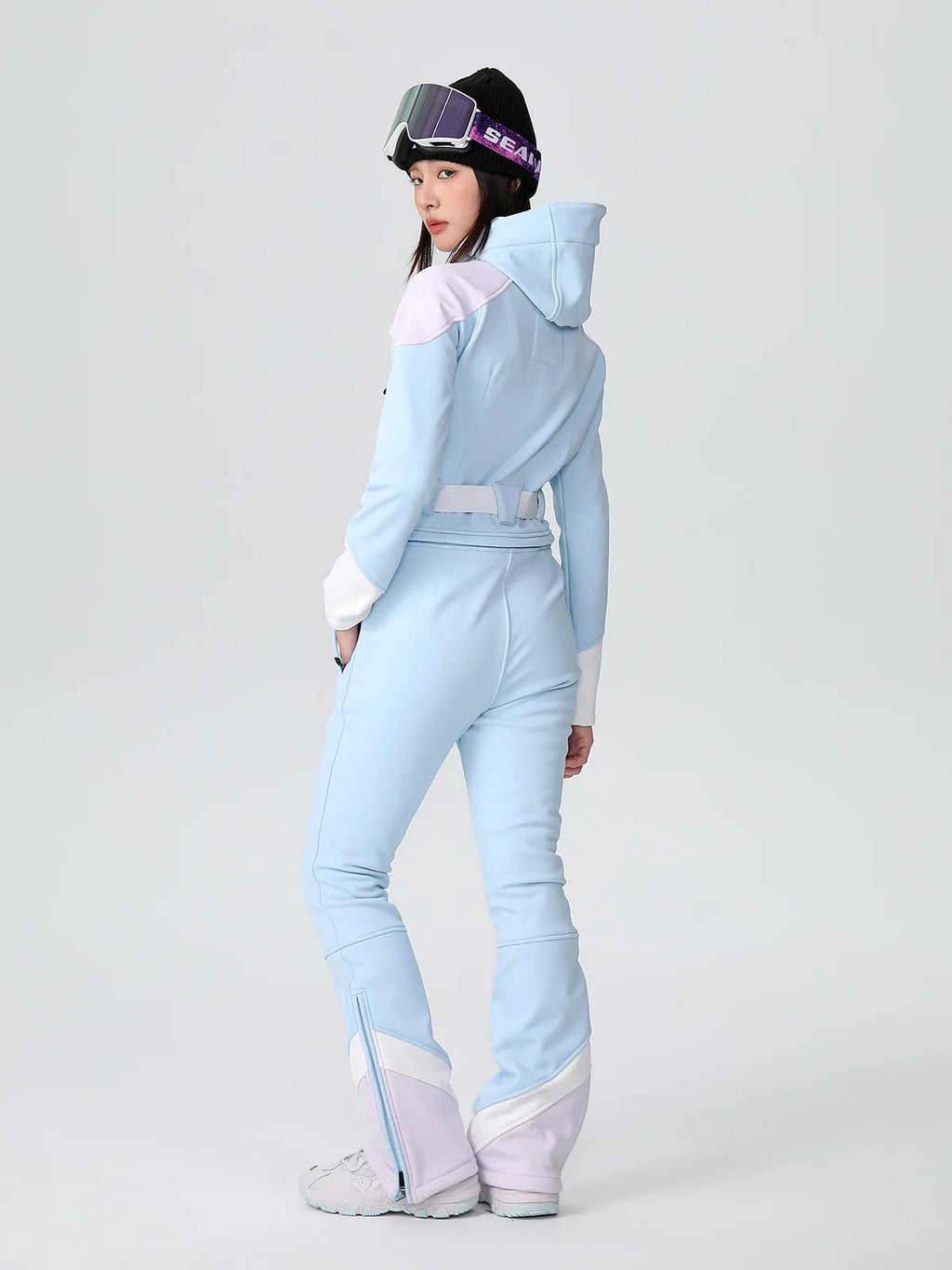 SEARIPE-mono de esquí cálido de alta elasticidad para mujer, traje de Snowboard impermeable y transpirable, conjunto ajustado relleno de plumón para invierno