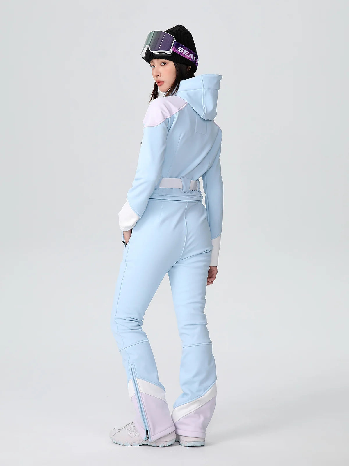 SEARIPE-mono de esquí cálido de alta elasticidad para mujer, traje de Snowboard impermeable y transpirable, conjunto ajustado relleno de plumón para invierno