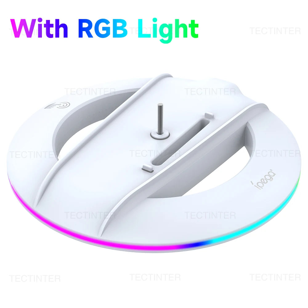 Soporte de refrigeración vertical con luz RGB para consola PS5 Slim Edición Disco/Digital, base antideslizante, soporte para accesorios de PS5