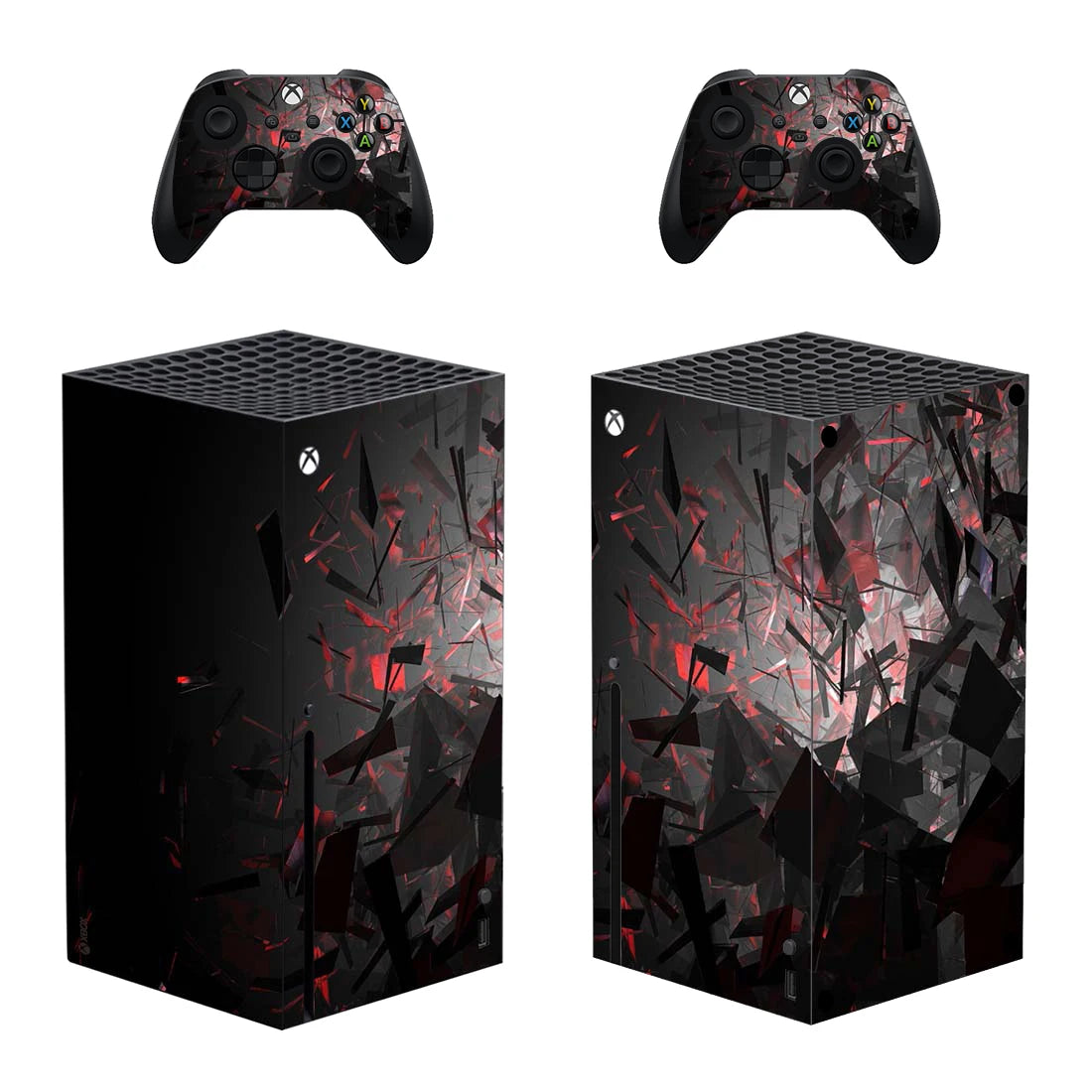 Para xbox series X pegatina de piel diseño de calavera roja calcomanía cubierta pieles de pvc para xbox series X pegatina de vinilo para xbox series X