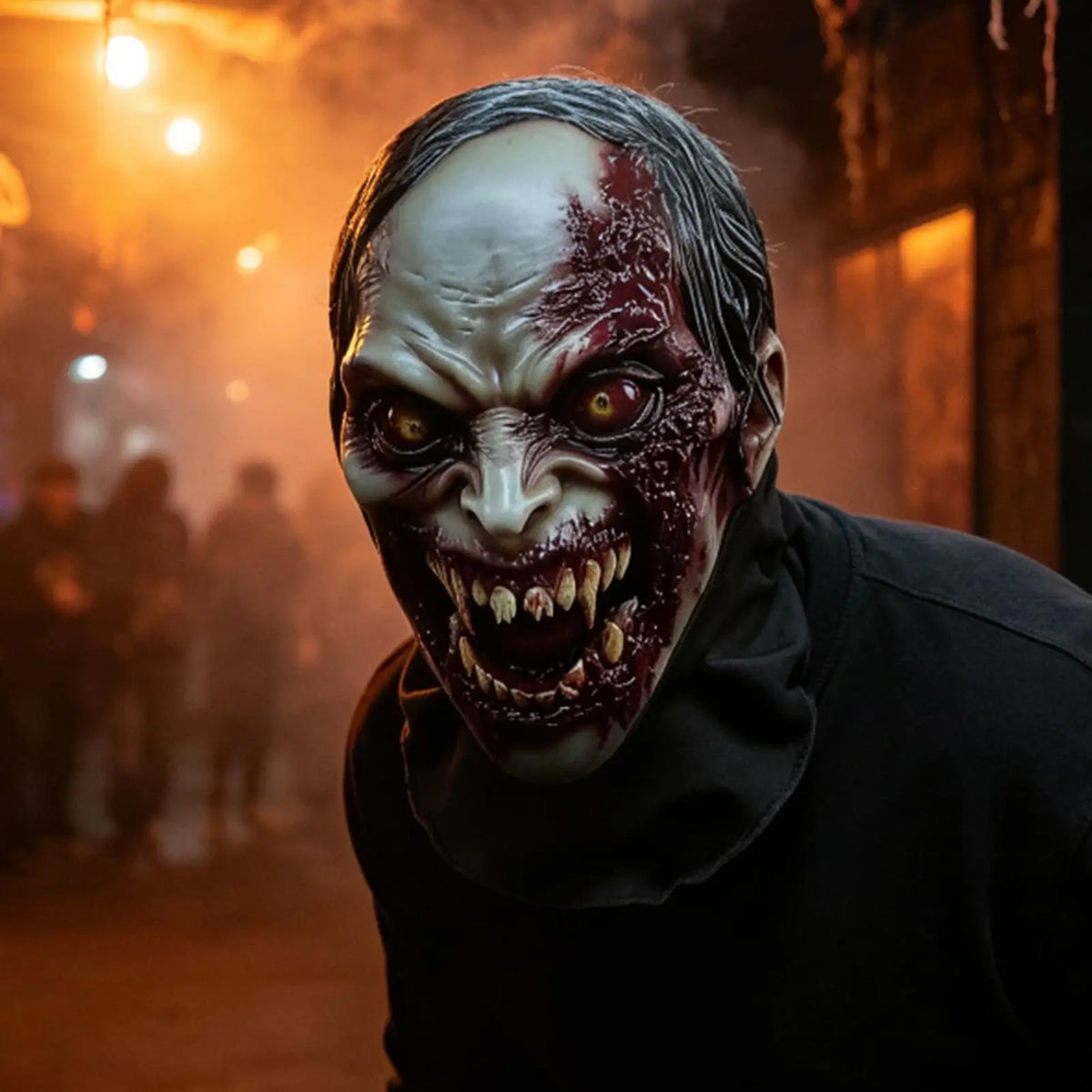 Máscara de látex de calavera de fantasma terrorífica para toda la cabeza, máscara de terror para espectáculos de escenario, accesorio de disfraz para fiesta de Halloween, máscaras realistas y espeluznantes.