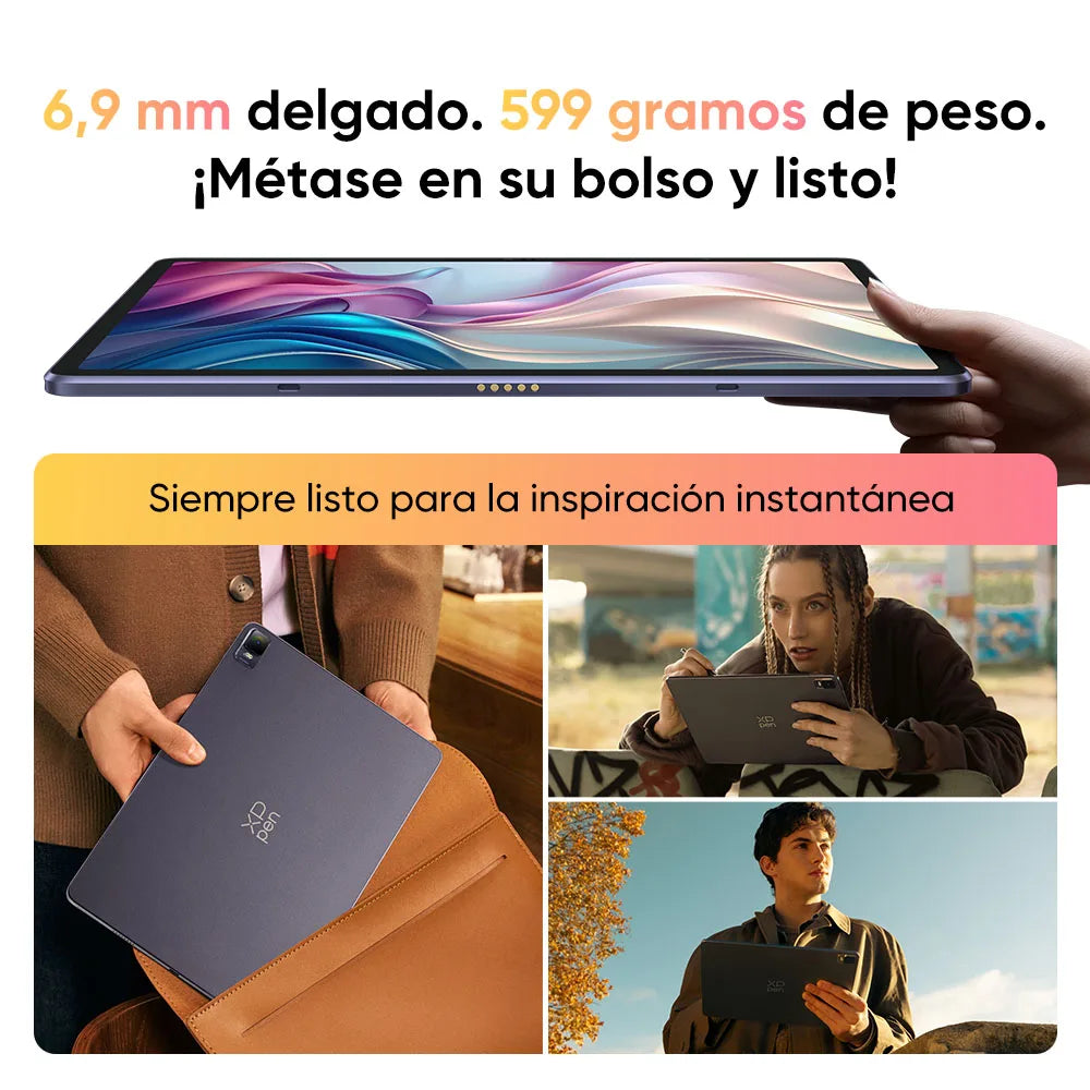 Tableta de dibujo XPPen Magic Drawing Pad de 12,2 pulgadas, Android, 8 GB/256 GB, 8000 mAh, con lápiz óptico X3 Pro Slim, 60 grados de inclinación, tableta de dibujo Android 15