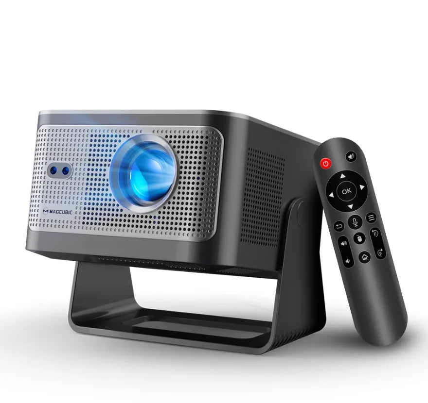 Proyector para Exteriores Magcubic HY350Max 900ANSI con Control Remoto por Voz, Enfoque Automático, Resolución Nativa 1080P, 8K, Wifi6, BT5.4, 2+16G