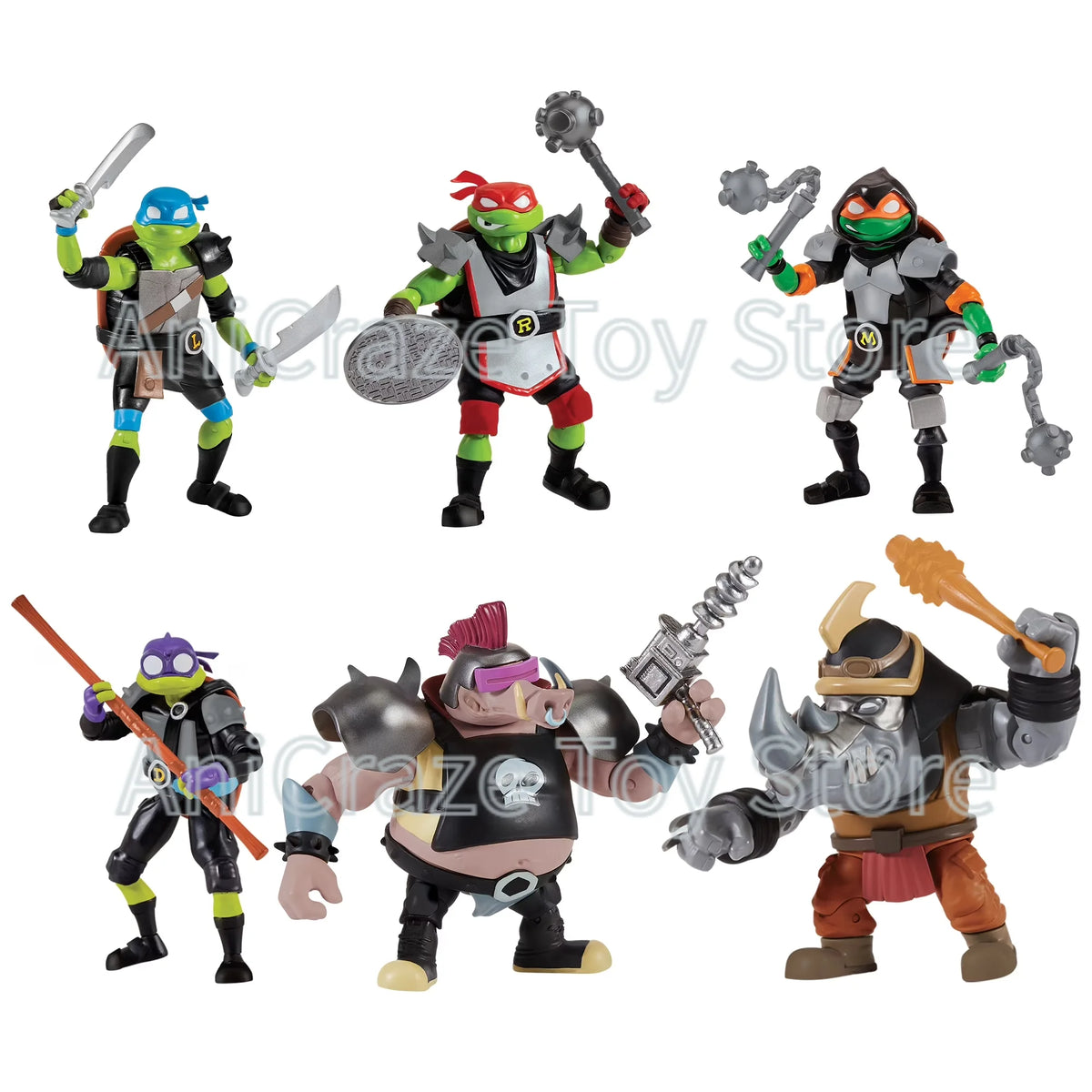 Pack de 6 figuras de acción remasterizadas de las Tortugas Ninja originales, Splinter, Shredder, Leonardo, juguetes coleccionables, regalos de cumpleaños