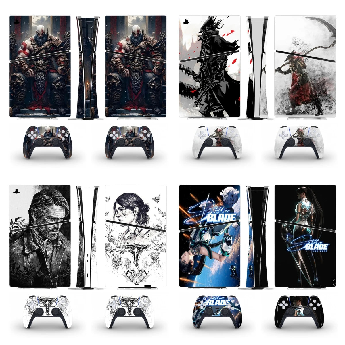 New Game PS5 Slim Digital Skin Sticker Decal Cover for Console and 2 Controllers PS5 Slim Sticker Vinyl