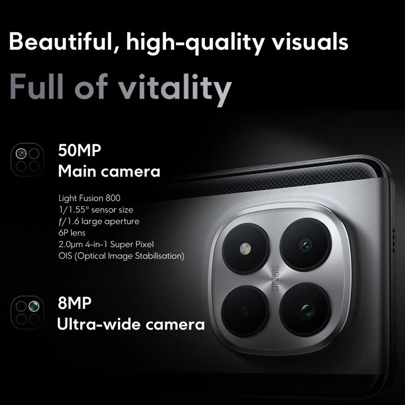 POCO M8 Pro 5G Versión Global Snapdragon® 7s Gen 4 Pantalla AMOLED 1.5K de 6.83" Smartphone con batería masiva de 6500mAh y NFC