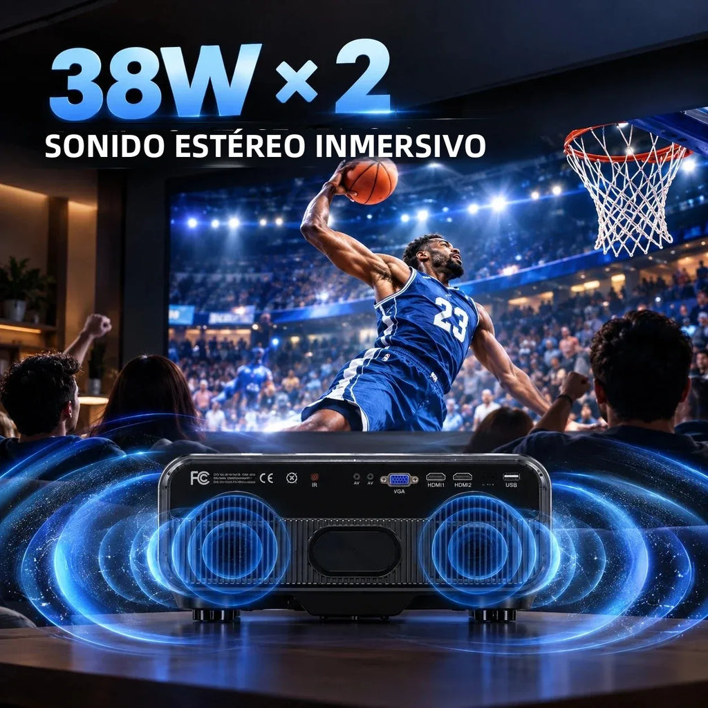 Proyector 4K 900D 4200ANSI con Resolución Nativa 1080P, Google TV, WiFi6, Enfoque Automático TOF, Proyector Inteligente para Cine en Casa, para Noches de Cine y Juegos 2026