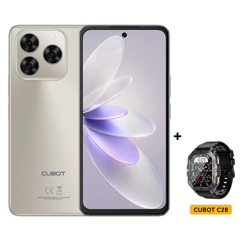 Smartphone Cubot Note 60, Android 15, pantalla de 7.2 pulgadas a 120Hz, procesador Octa-core, 16GB (6+10GB) de RAM, 128GB de ROM, cámara de 48MP, batería de 7000mAh