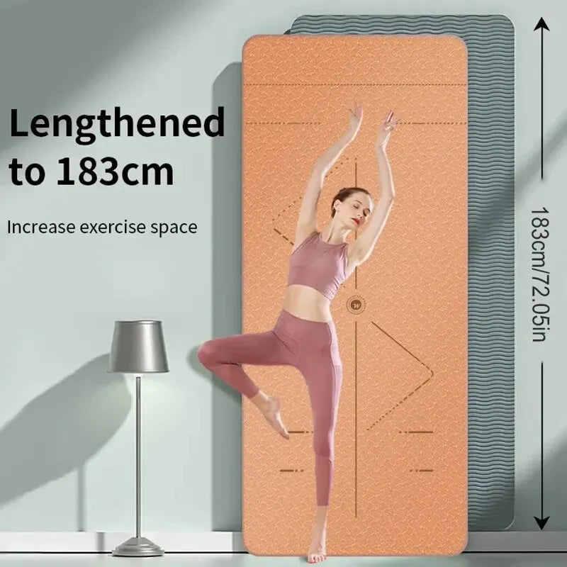 WESTTUNE Estera de yoga antideslizante, ecológica, para pilates, fitness, antistrappo, con correa de transporte y bolsa para mujer