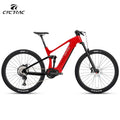 Bicicleta de montaña eléctrica, doble suspensión de fibra de carbono, bicicleta todoterreno