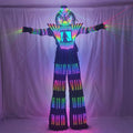 Traje de robot LED futurista mejorado 2026 con luces para espectáculos en festivales y eventos