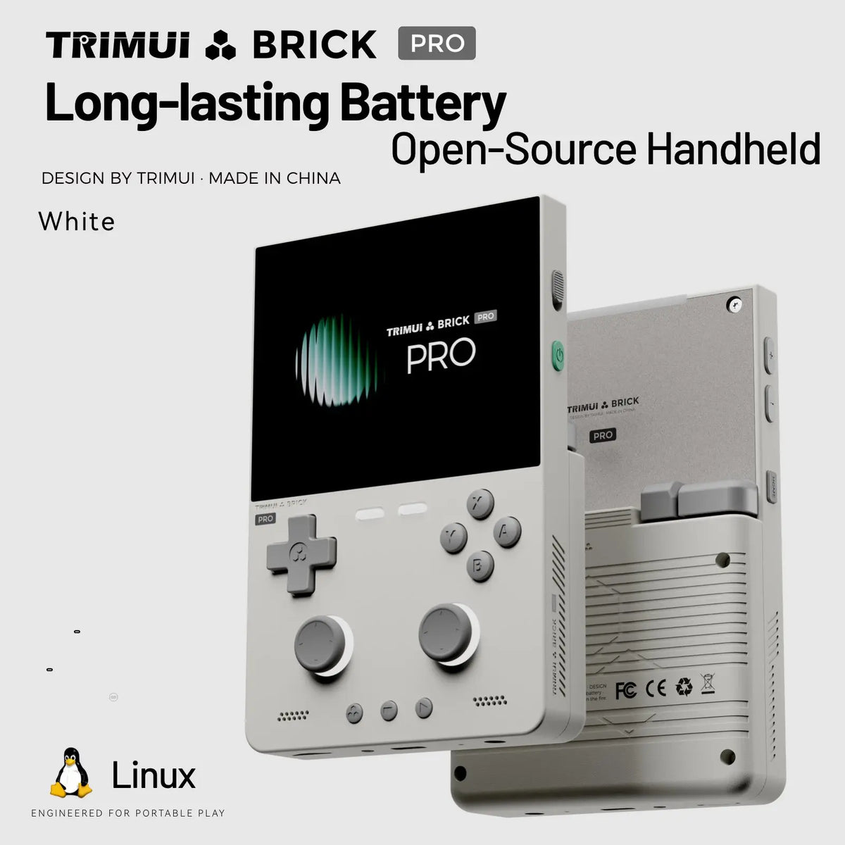 Consola de juegos portátil retro Trimui Brick Pro, construcción CNC unibody, batería de larga duración de 5000 mAh, joysticks de efecto Hall, pantalla IPS de 3.95", emulador Linux, regalo