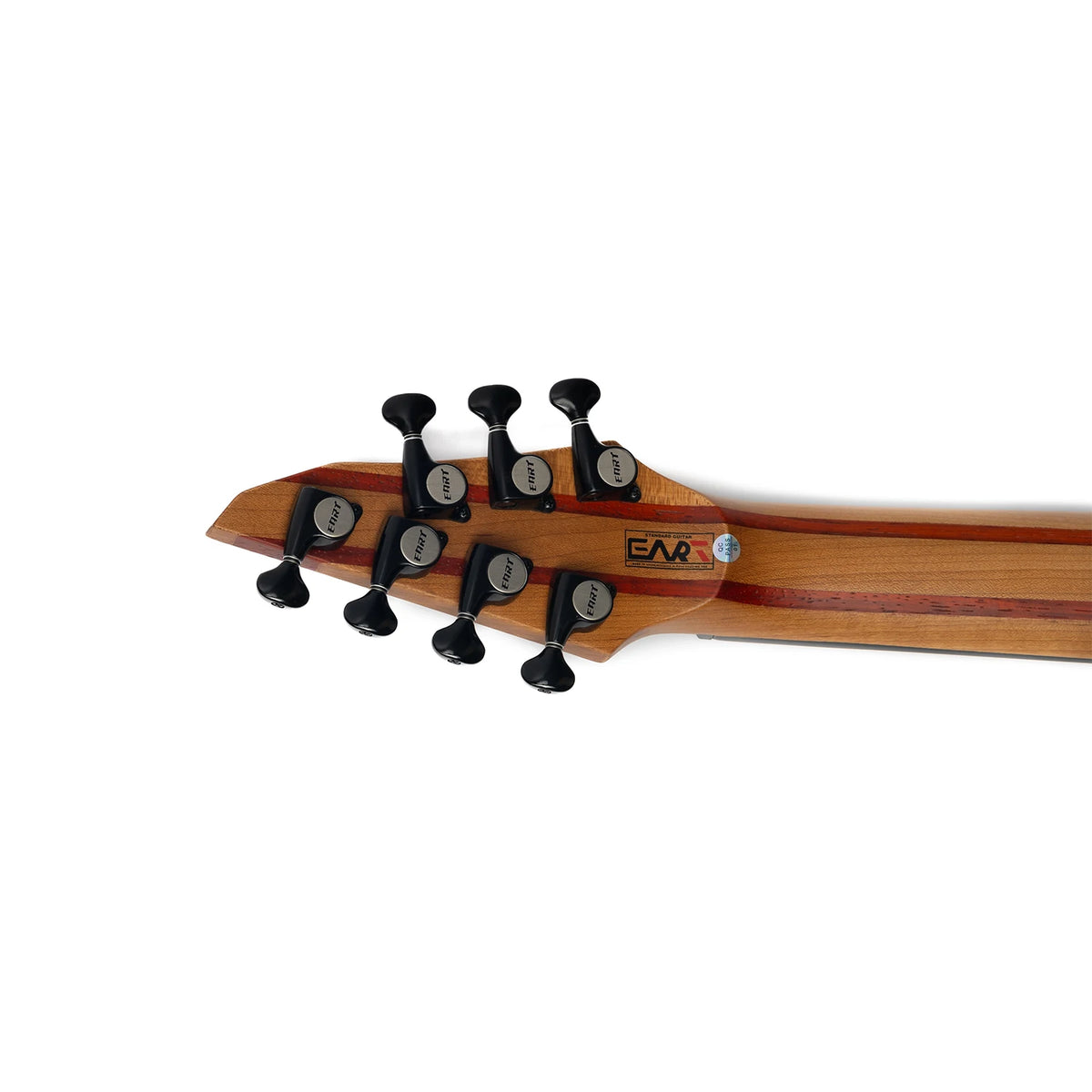 EART Guitar EXP-H7-SE, guitarra eléctrica de caoba asada de 7 cuerdas de 25,5 ", 5 piezas de arce asado + mástil Padauk, diapasón de palisandro de la India