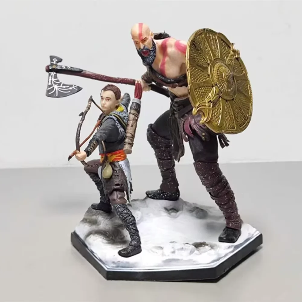 Figuras de Kratos y Atreus de God of War Ragnarok, modelo de juguete, figura de acción, muñeco coleccionable de anime, regalo de exhibición