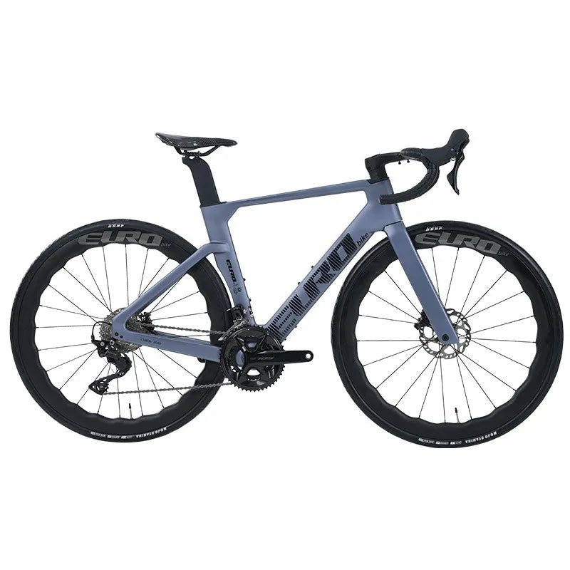 Bicicleta de carretera de fibra de carbono, grupo 105, 24 velocidades, frenos de disco hidráulicos, 8.8 kg, bicicleta de carretera para estudiantes, diseño aerodinámico, bicicleta de carreras con doble freno de disco