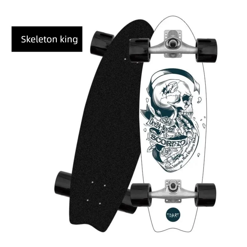 Tabla de Surf Urbana de 32 Pulgadas para Principiantes, con Trucks CX4, para Simulación de Surf y Skateboarding