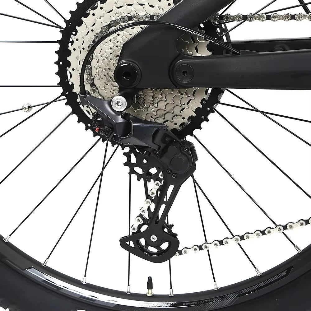 Latest model, for EM19 E mountain bike, mid-drive motor, 12-speed, carbon fiber electric mountain bike, dual suspension.