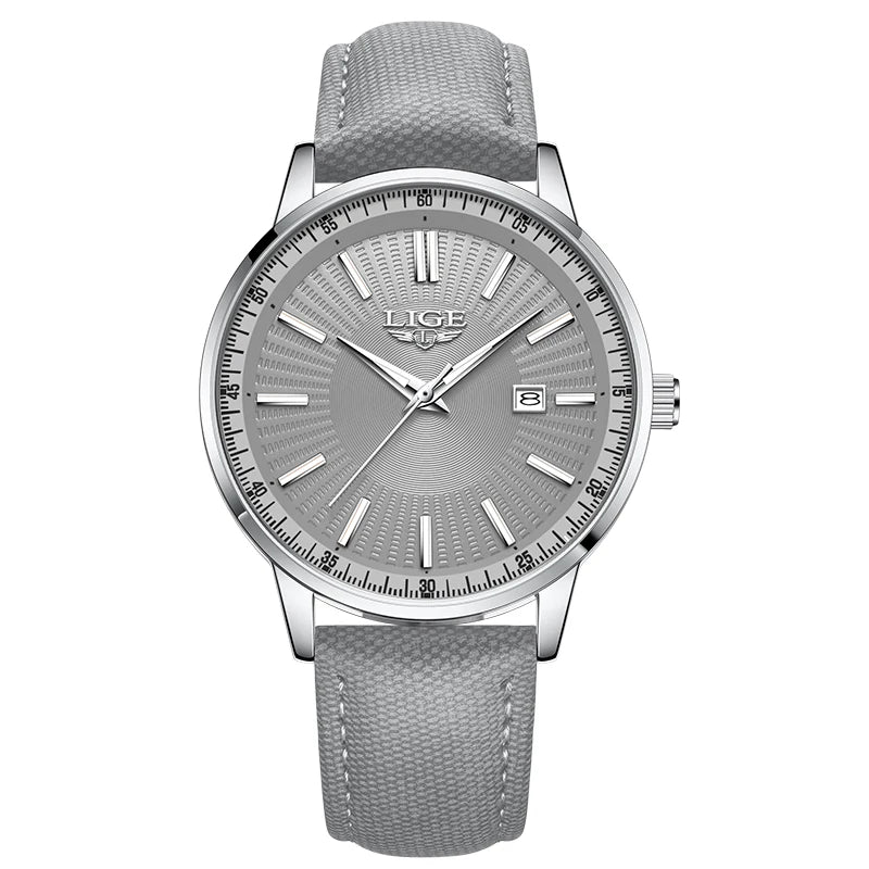 Reloj de lujo LIGE para hombre, marca líder, sencillo, 2026, resistente al agua, con calendario, reloj para caballero, de negocios, lujoso, elegante, deportivo, reloj + CAJA