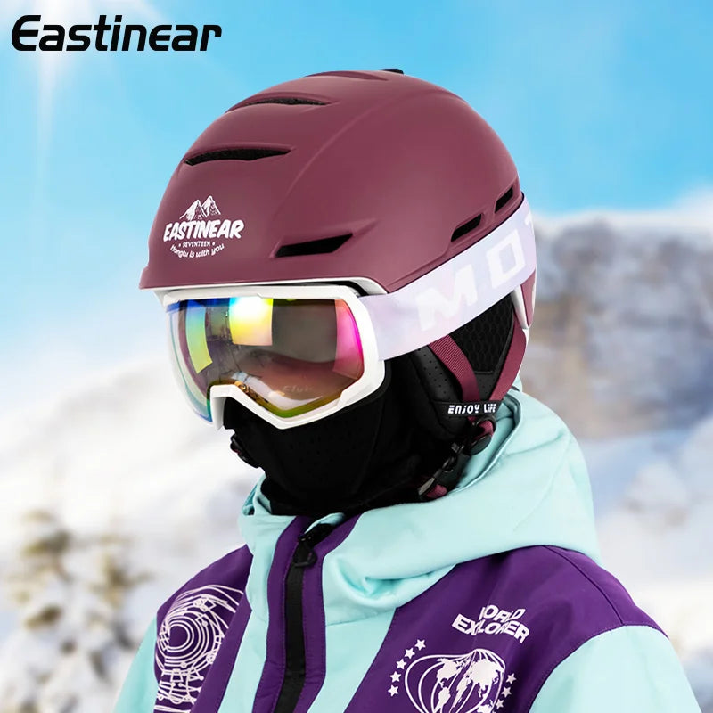 Nuevo casco de esquí unisex de Eastinear, equipo de seguridad de esquí deportivo profesional para adultos al aire libre, casco de esquí de tabla simple y doble