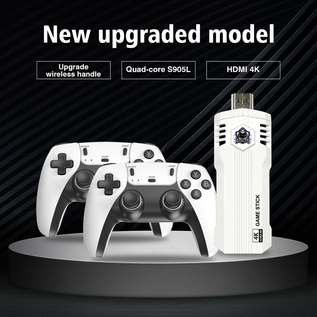 Consola de Videojuegos Retro X2L 4K HD con 2 Controles Inalámbricos, Más de 30000 Juegos Clásicos Integrados, Regalo para Entretenimiento en Casa y TV