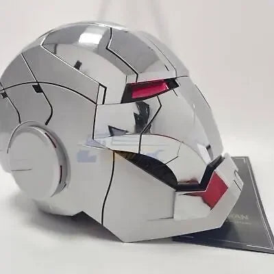 Casco Mecha Iron Man Mk17 Mk5 Pro Max con Control Remoto por Voz, Accesorio de Cosplay para Niños, Decoración Navideña, Regalo de Cumpleaños
