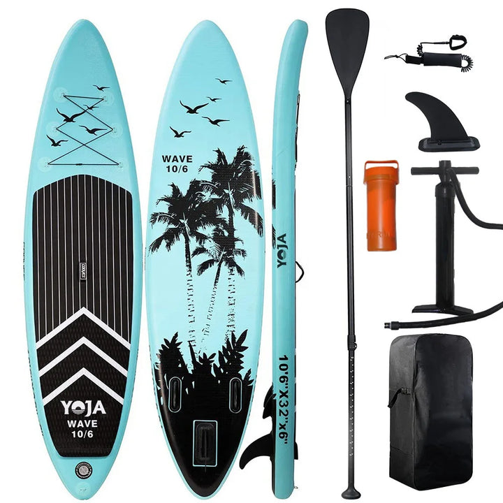 Tabla de Paddle Surf Inflable Portátil para Deportes Acuáticos, Surf, Playa, Camping, Entrenamiento de Surf para Principiantes y Uso Recreativo