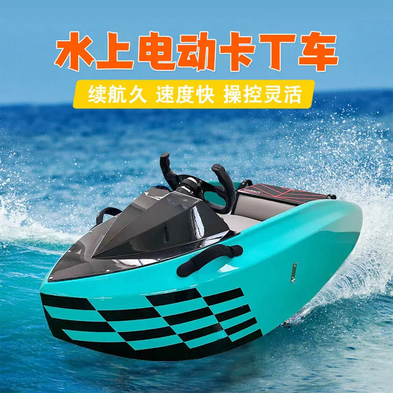 Bote Eléctrico Acuático Kadin, Bote de Surf a Motor, Lancha Pequeña, Bote a Motor Individual o Doble, Moto Acuática