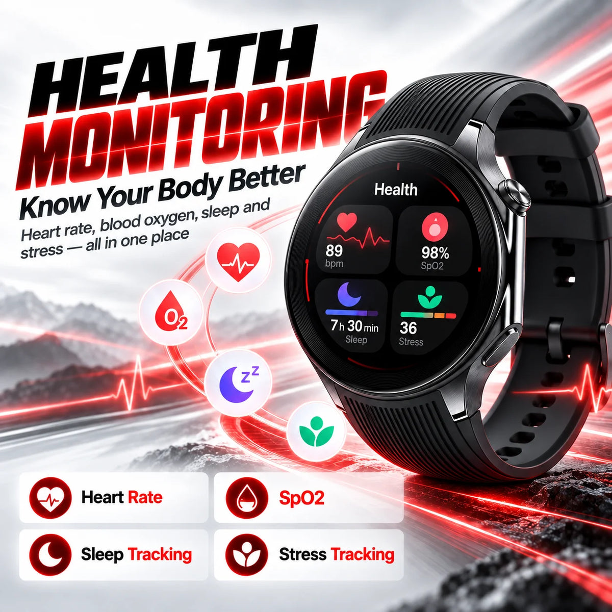 Nuevo Smartwatch OnePlus Watch 2 Pantalla AMOLED 1.43'' WiFi GPS IP68 Google Pay