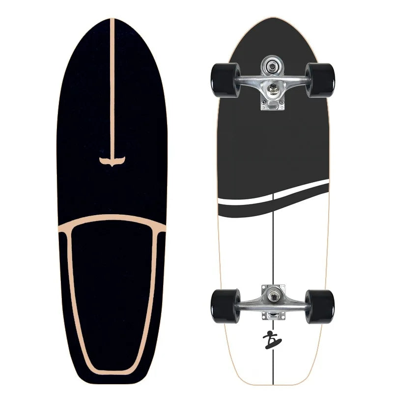 Monopatín de surf individual CX7 de arce para carving, cruiser, longboard, para pumping, deportivo y genial